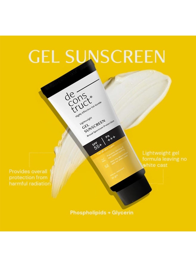 ديكونستركت غسول الوجه للتحكم في الزيوت للبشرة الدهنية من دي كونستركت، بتركيبة الساليسيليك مع النياسيناميد وواقي الشمس الجل بعامل حماية 50+ | غسول وجه للتحكم في الزيوت (100 مل) وواقي شمس جل (50 غ) | واقي شمس لا يترك طبقة بيضاء - Image 4